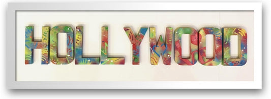 E.M. Zax.- 1/1 Unique hand painted 3D wall sculpture "Hollywood"