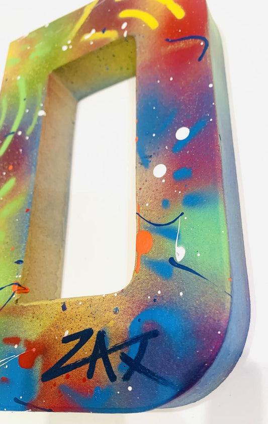 E.M. Zax.- 1/1 Unique hand painted 3D wall sculpture "Hollywood"