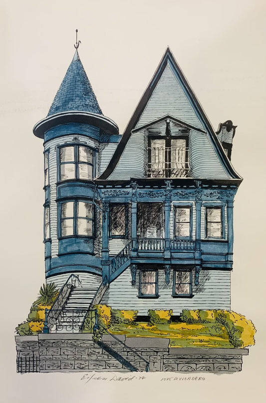 Eileen David- Watercolor monoprint on paper