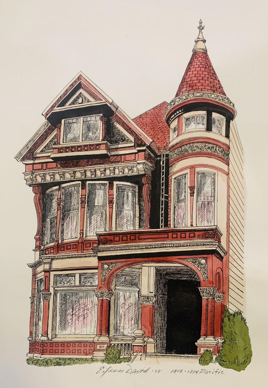 Eileen David- Watercolor monoprint on paper