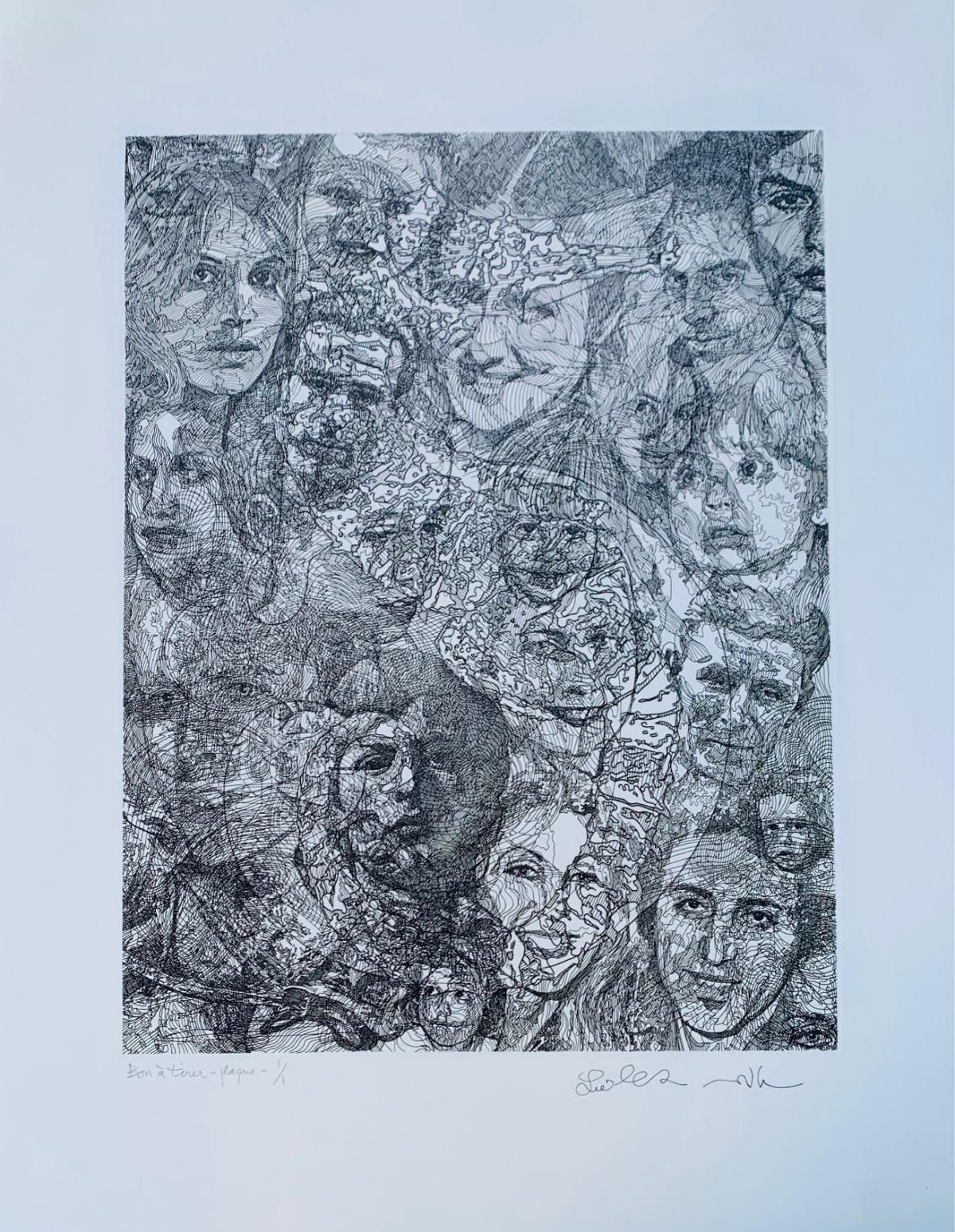 Guillaume Azoulay- Limited edition vintage etching on paper