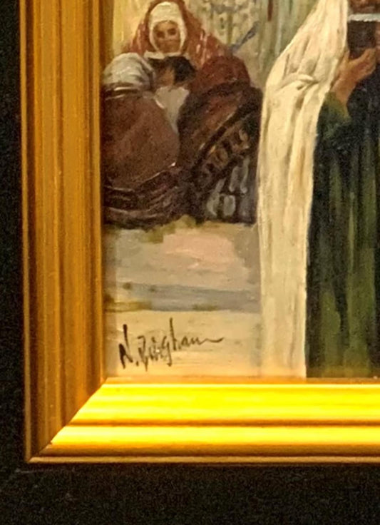 N Bingham- Hand Embellished on panel