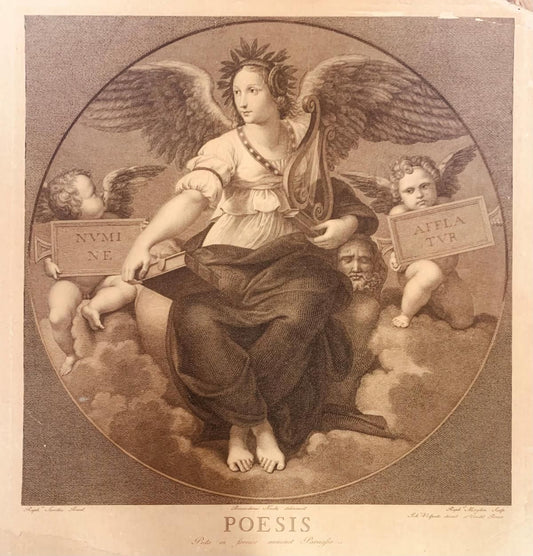Poesis- Vintage print on paper