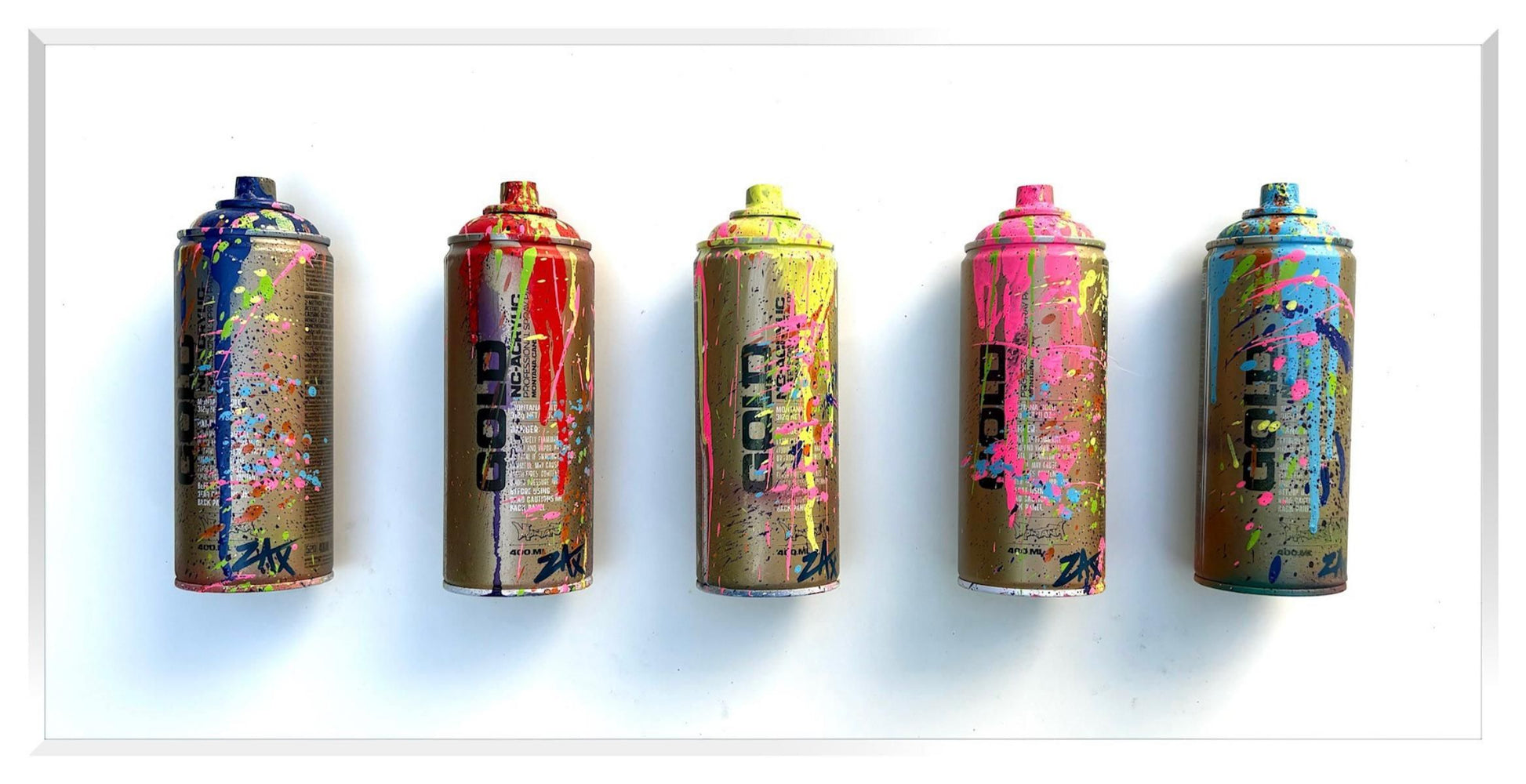 E.M. Zax- Mixed media unique hand painted "Spray Can 5X"