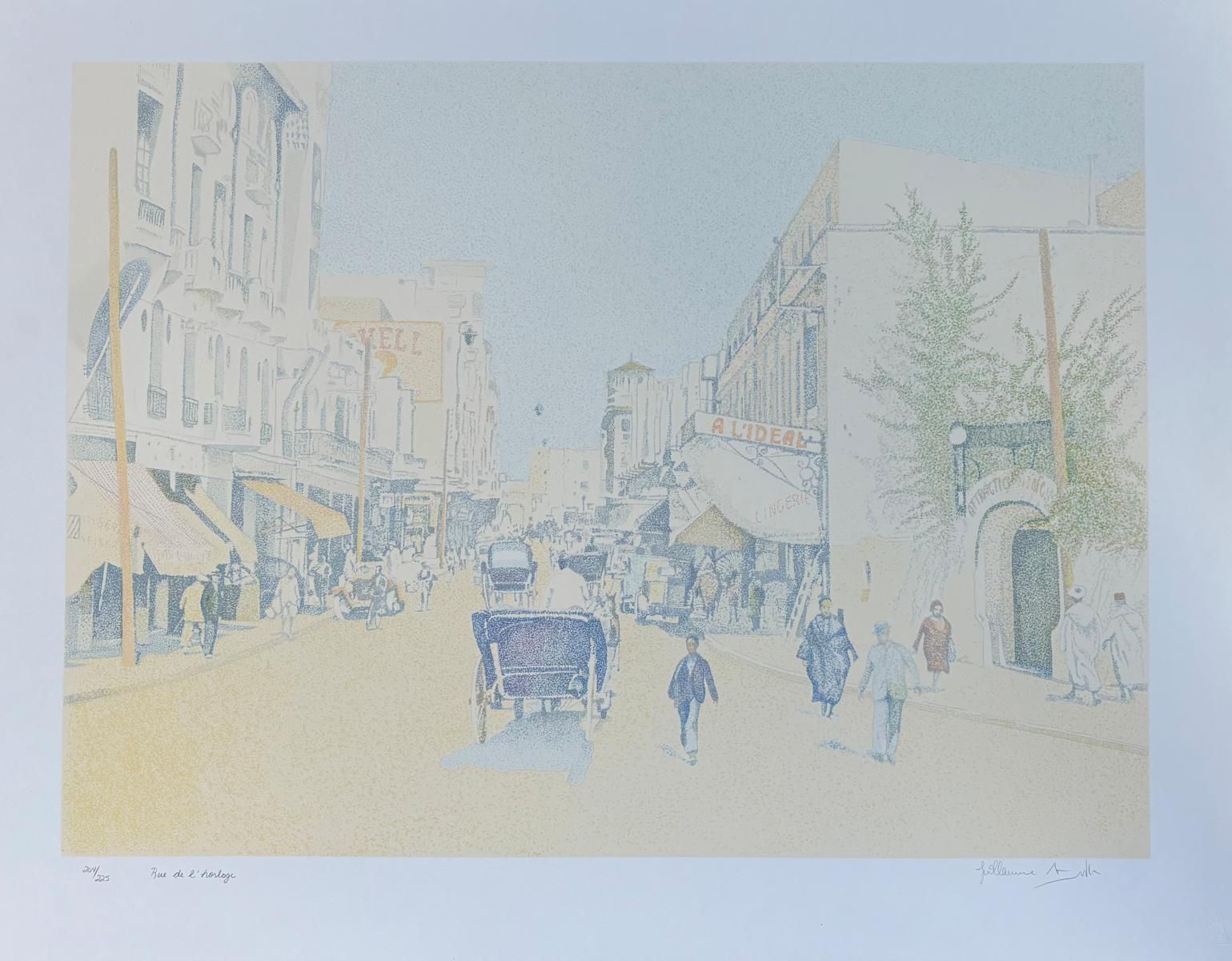 Guillaume Azoulay- Serigraph on paper "Rue DLorloge"