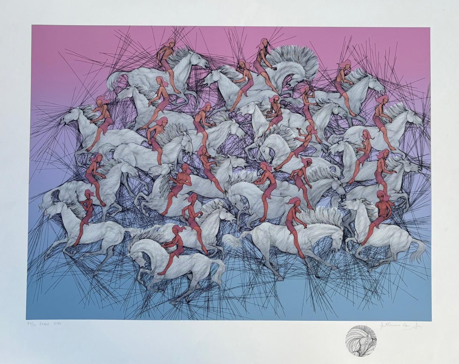 Guillaume Azoulay- Serigraph on paper "Exodus"