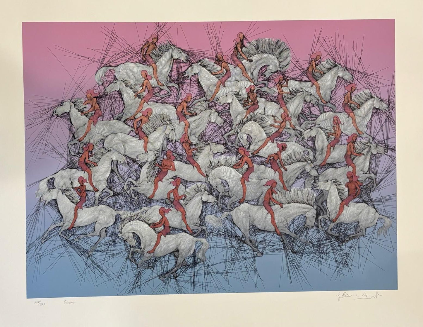 Guillaume Azoulay- Serigraph on paper "Exodus"
