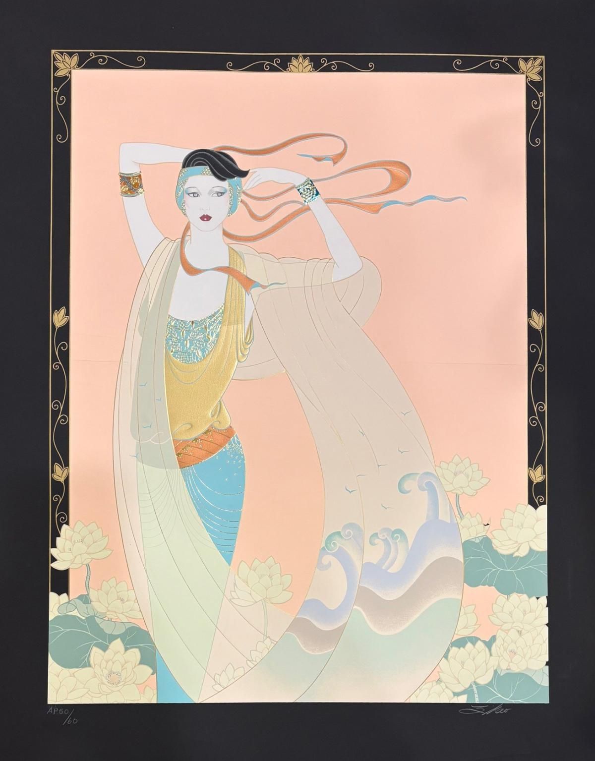 Lilian Shao- Serigraph with gold embossing