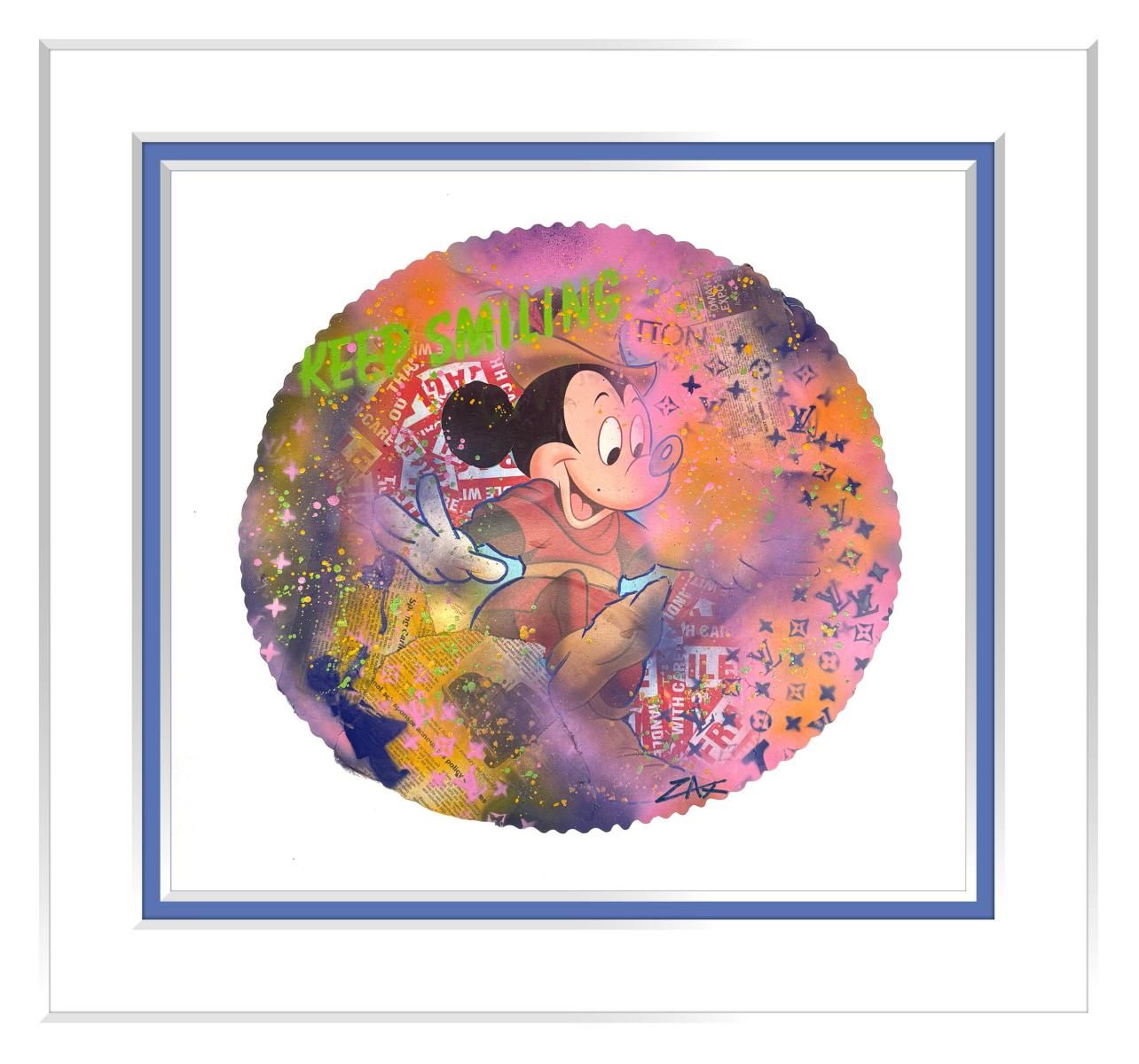 E.M ZAX- 1/1 unique mixed media on paper