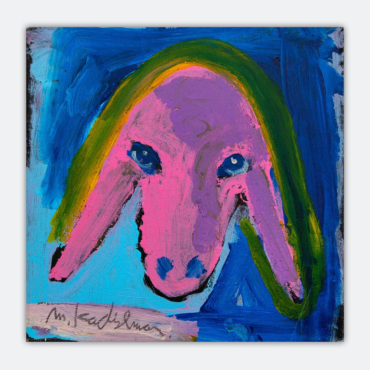 Menashe Kadishman- Original Acrylic on Canvas "Untitled"