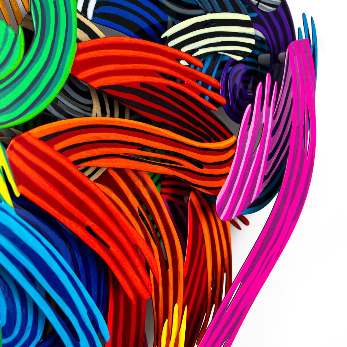 Patricia Govezensky- Original Painting on Cutout Steel "Colors of Love"