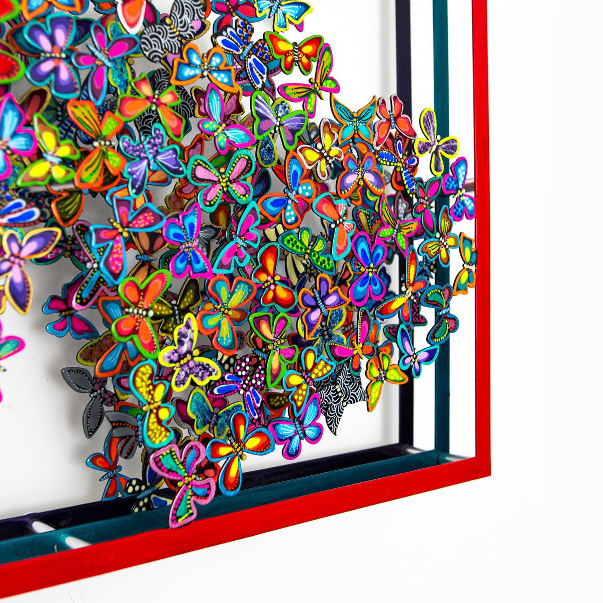 Patricia Govezensky- Original Painting on Cutout Steel "Two Hearts"