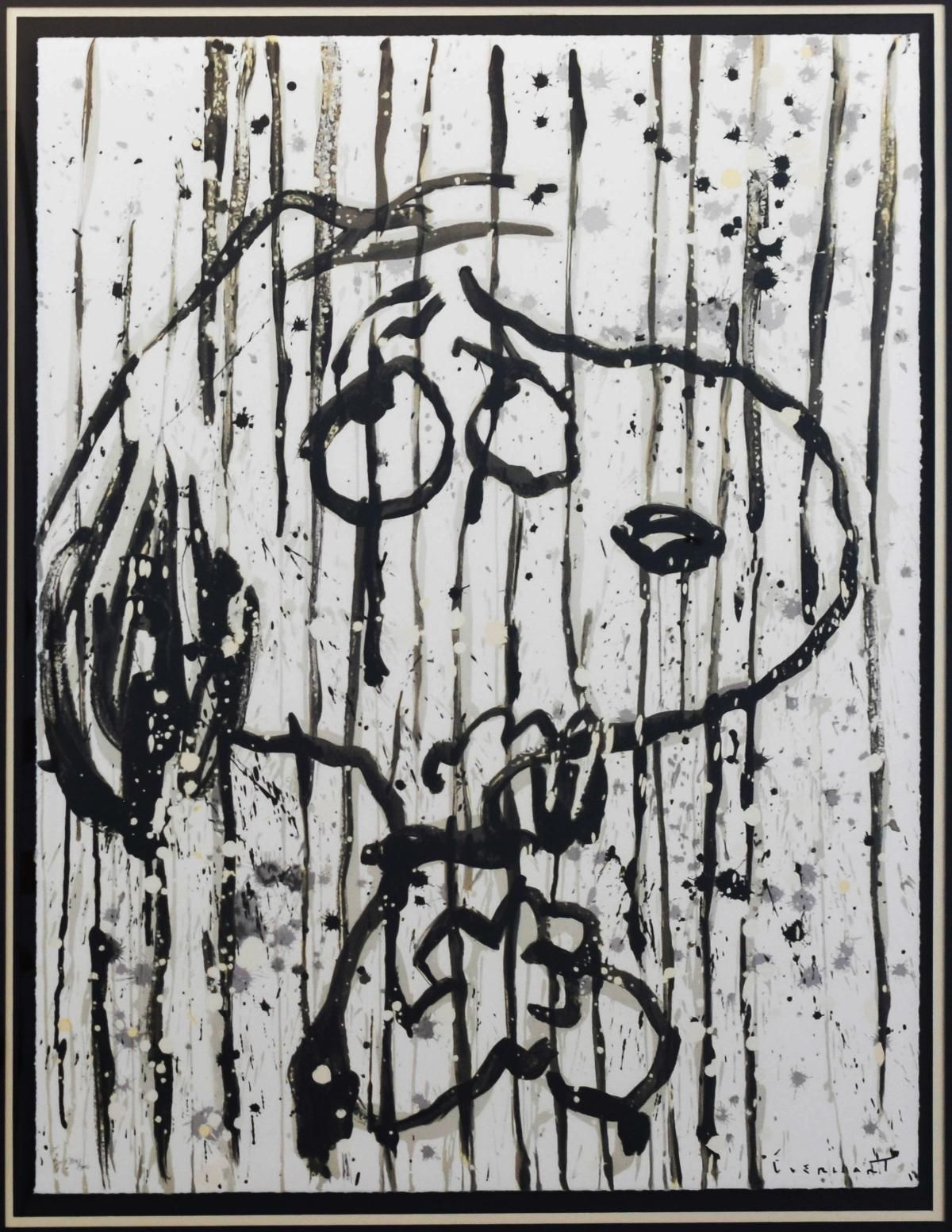 Tom Everhart- Hand Pulled Original Lithograph "Dancing In The Rain"