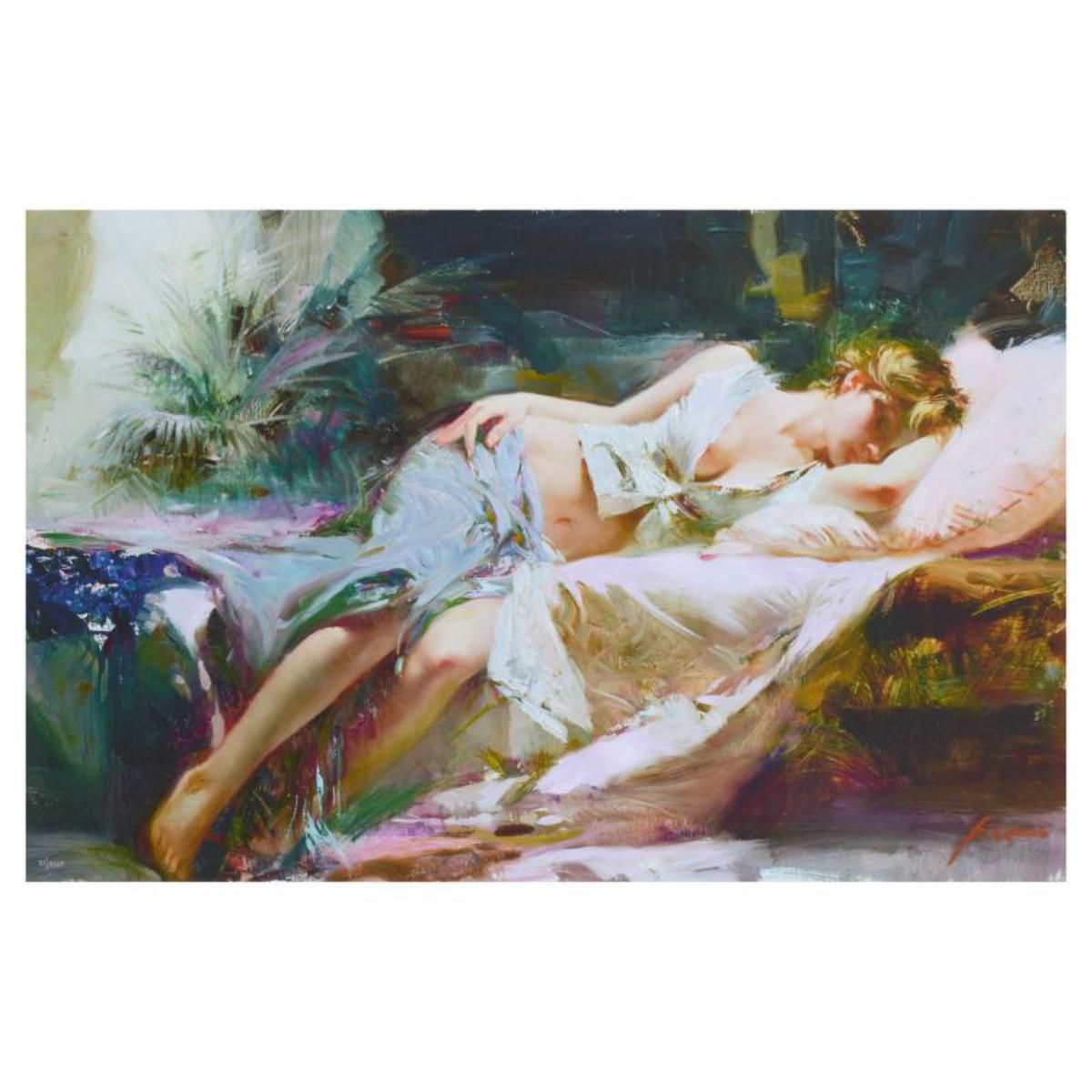 Pino (1939-2010)- Hand Embellished Giclee on Canvas "Lost in Dreams"