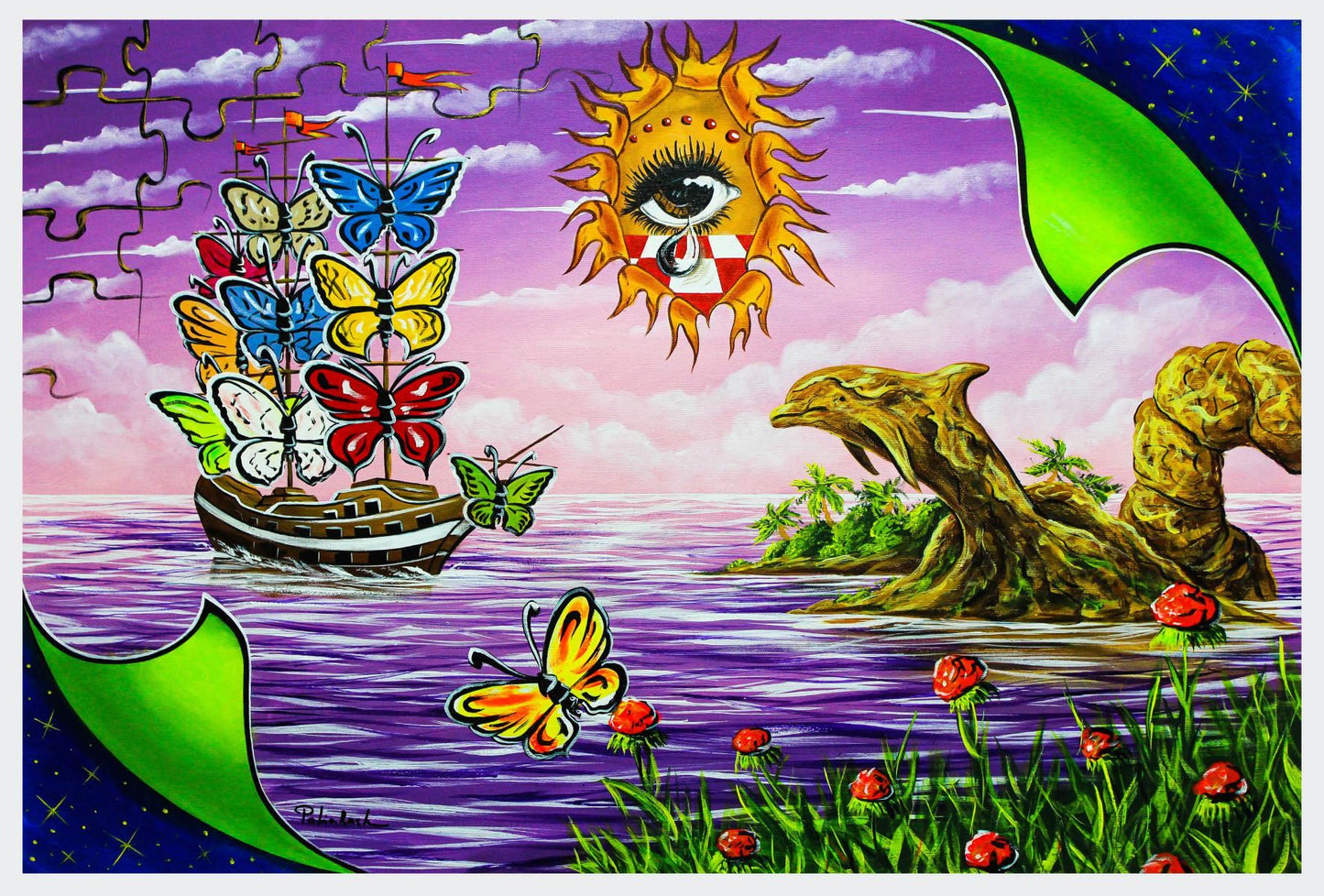 Eugene Poliarush- Original Oil on Canvas "A Day on the Sea"