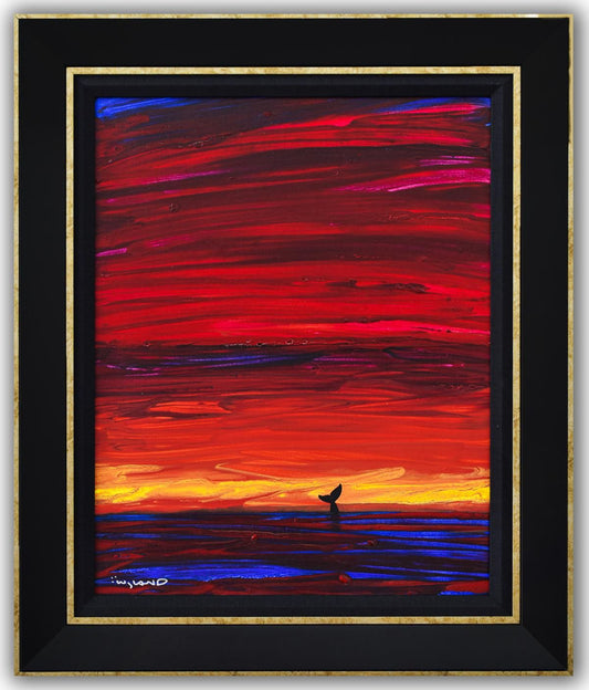 Wyland- Original Painting on Canvas "Whale Tail In the Light"