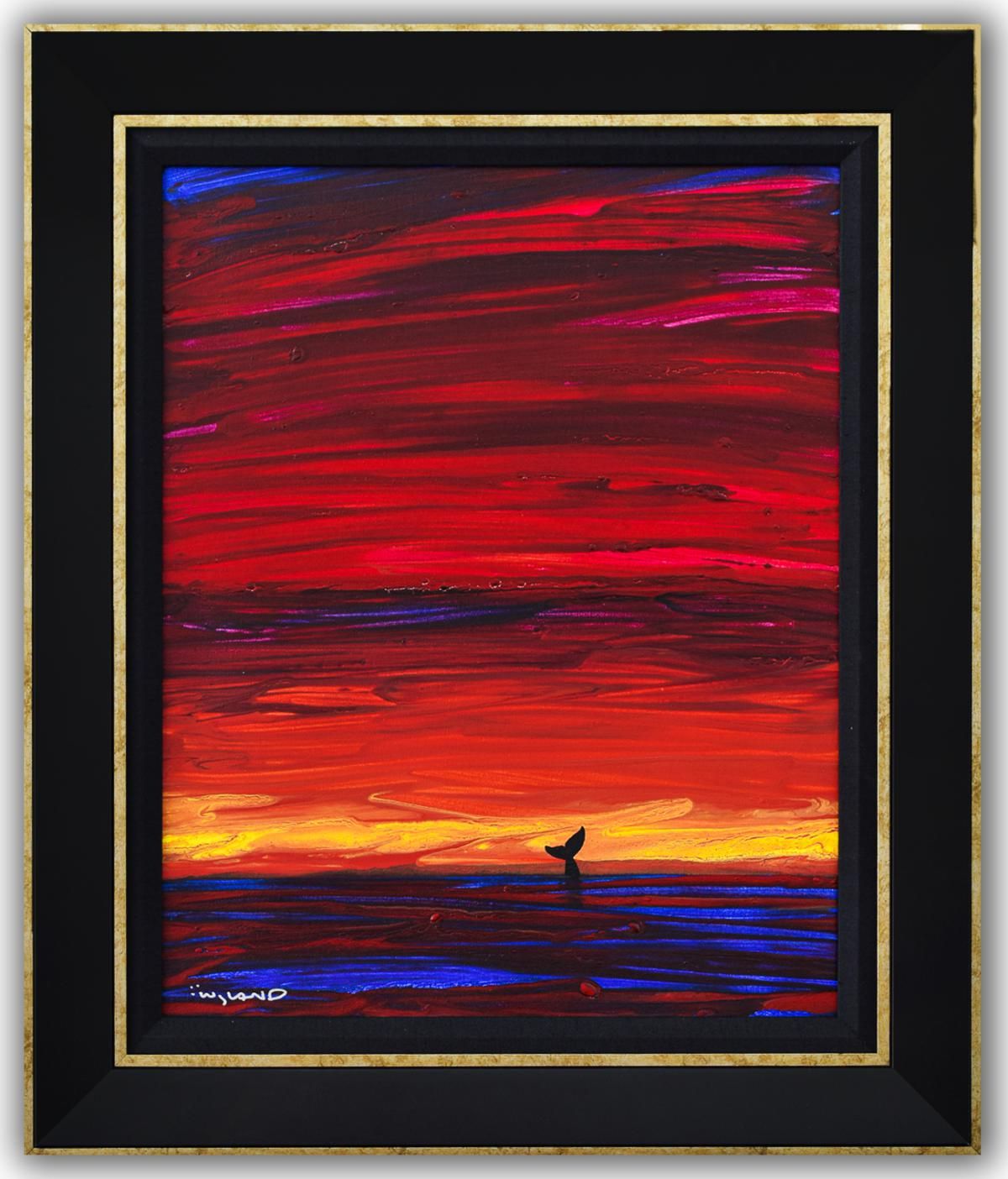 Wyland- Original Painting on Canvas "Whale Tail In the Light"