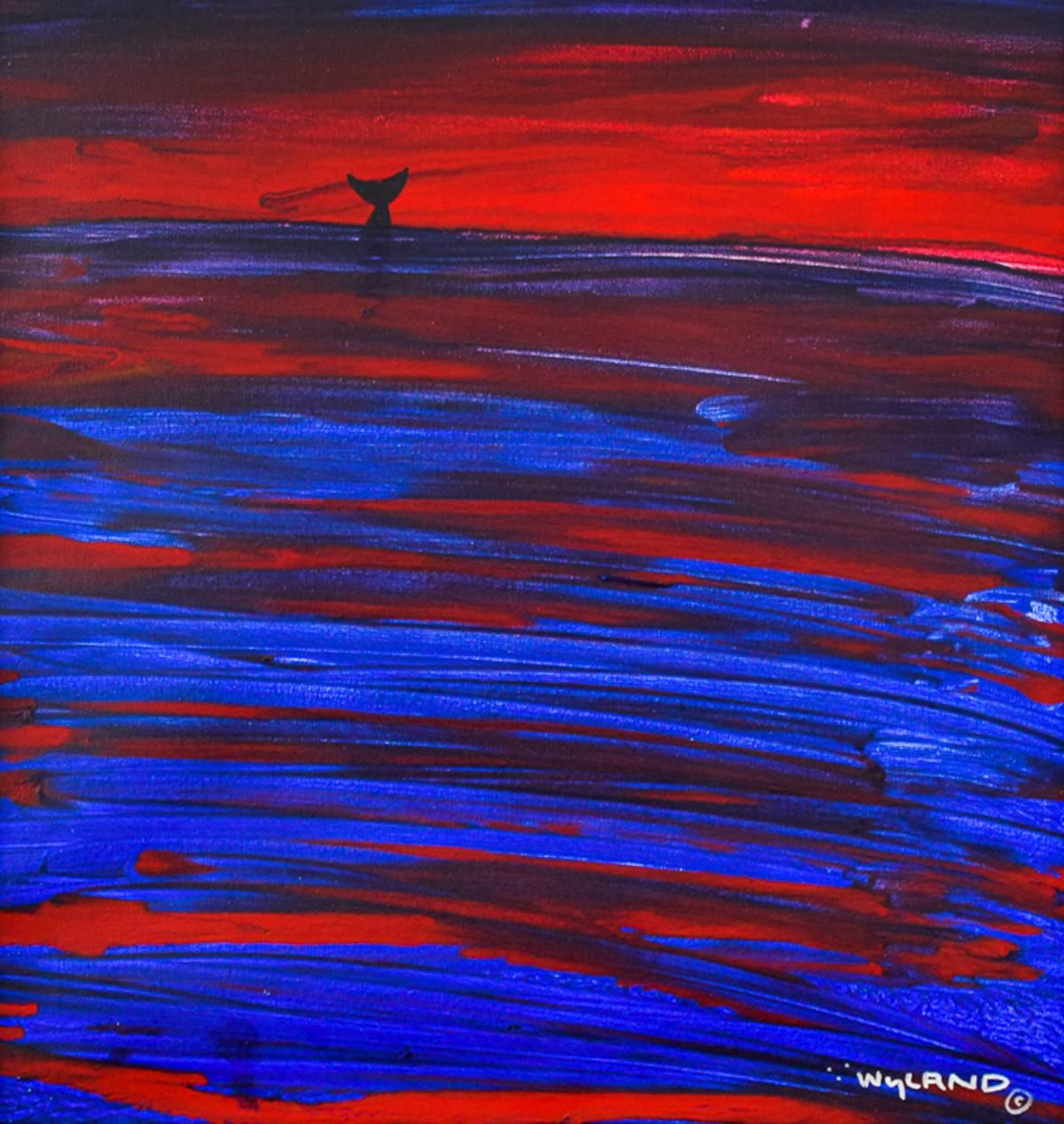 Wyland- Original Painting on Canvas "Fluke"