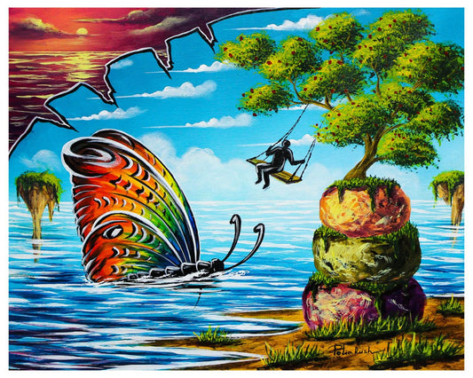 Eugene Poliarush- Original Oil on Canvas "Dreaming Big"