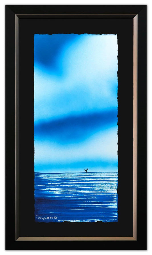 Wyland- Original Watercolor Painting on Deckle Edge Paper "Fluke"