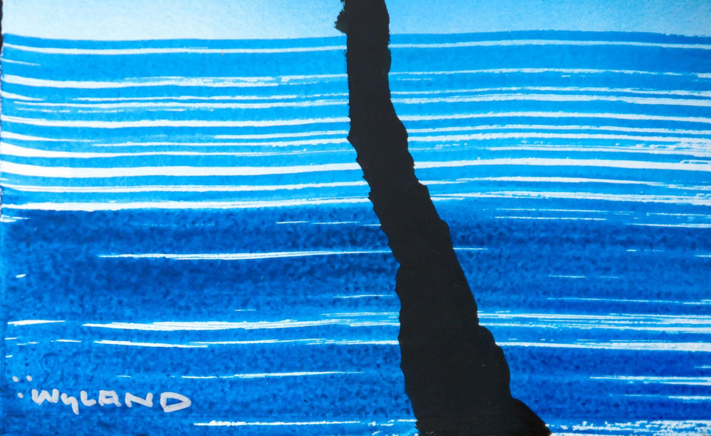 Wyland- Original Watercolor Painting on Deckle Edge Paper "Palm Trees"