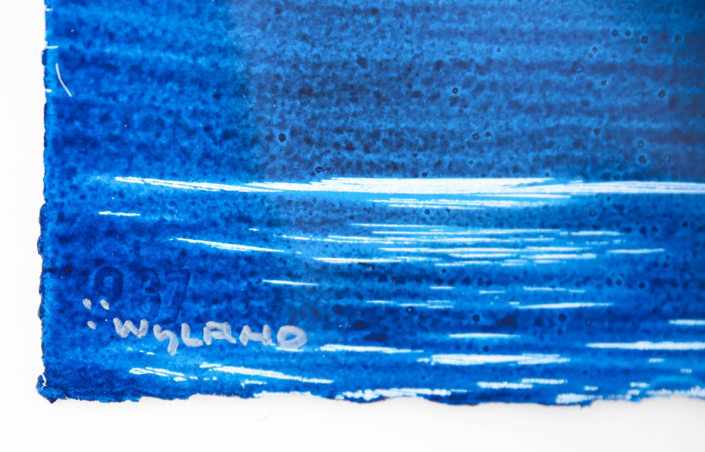 Wyland- Original Watercolor Painting on Deckle Edge Paper "Fluke"