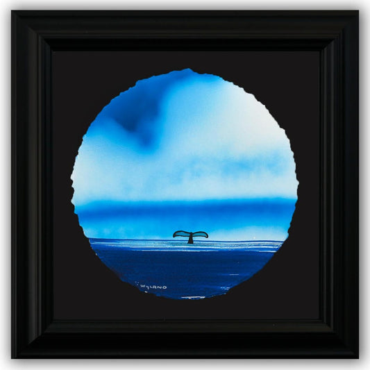 Wyland- Original Watercolor Painting on Deckle Edge Paper "Fluke"