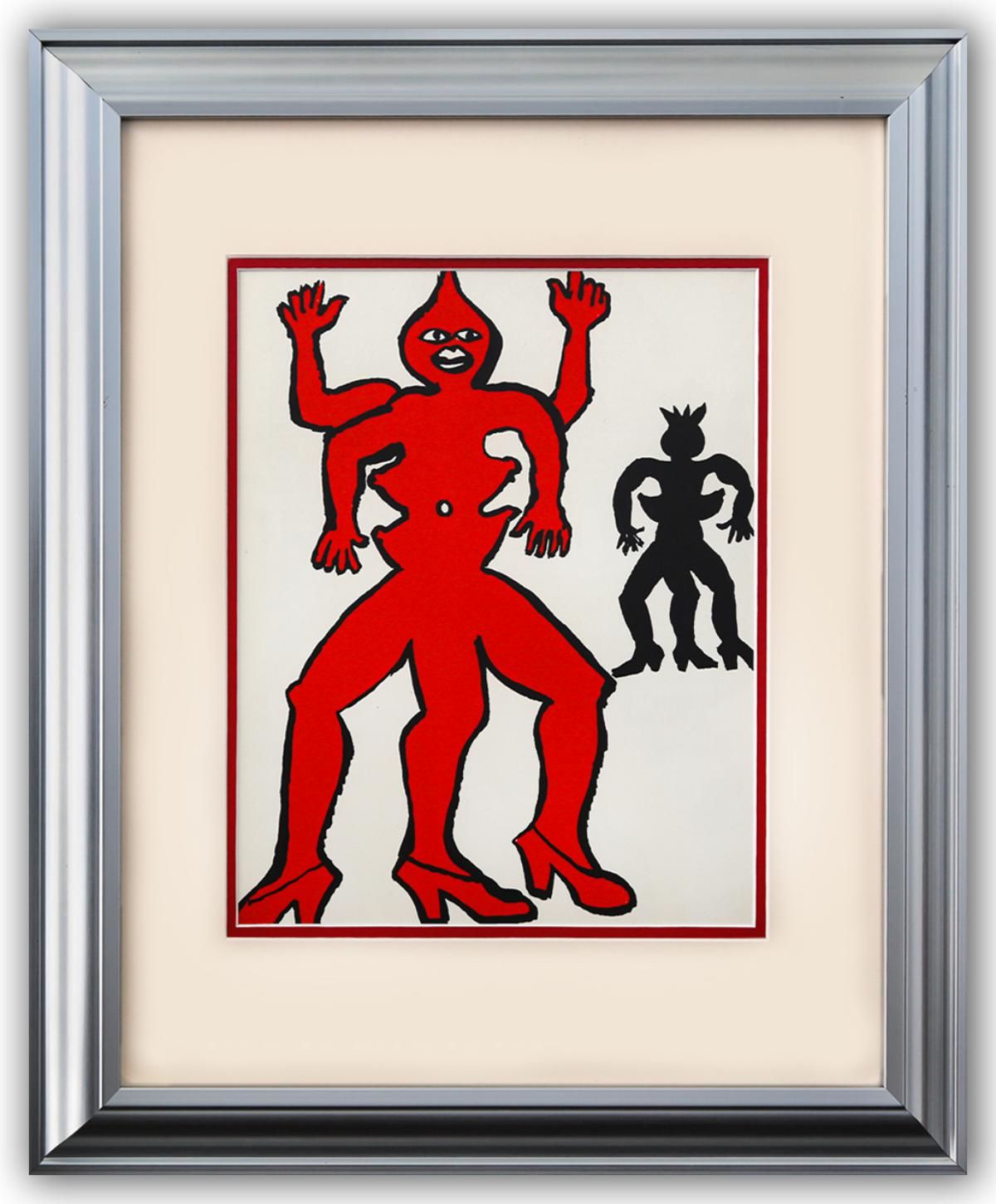 Alexander Calder- Lithograph "DLM212 - Une famille de la-bas II"