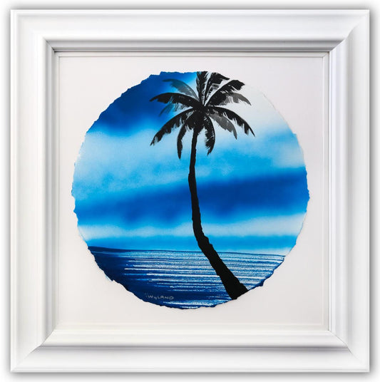 Wyland- Original Watercolor Painting on Deckle Edge Paper "Palm Trees"