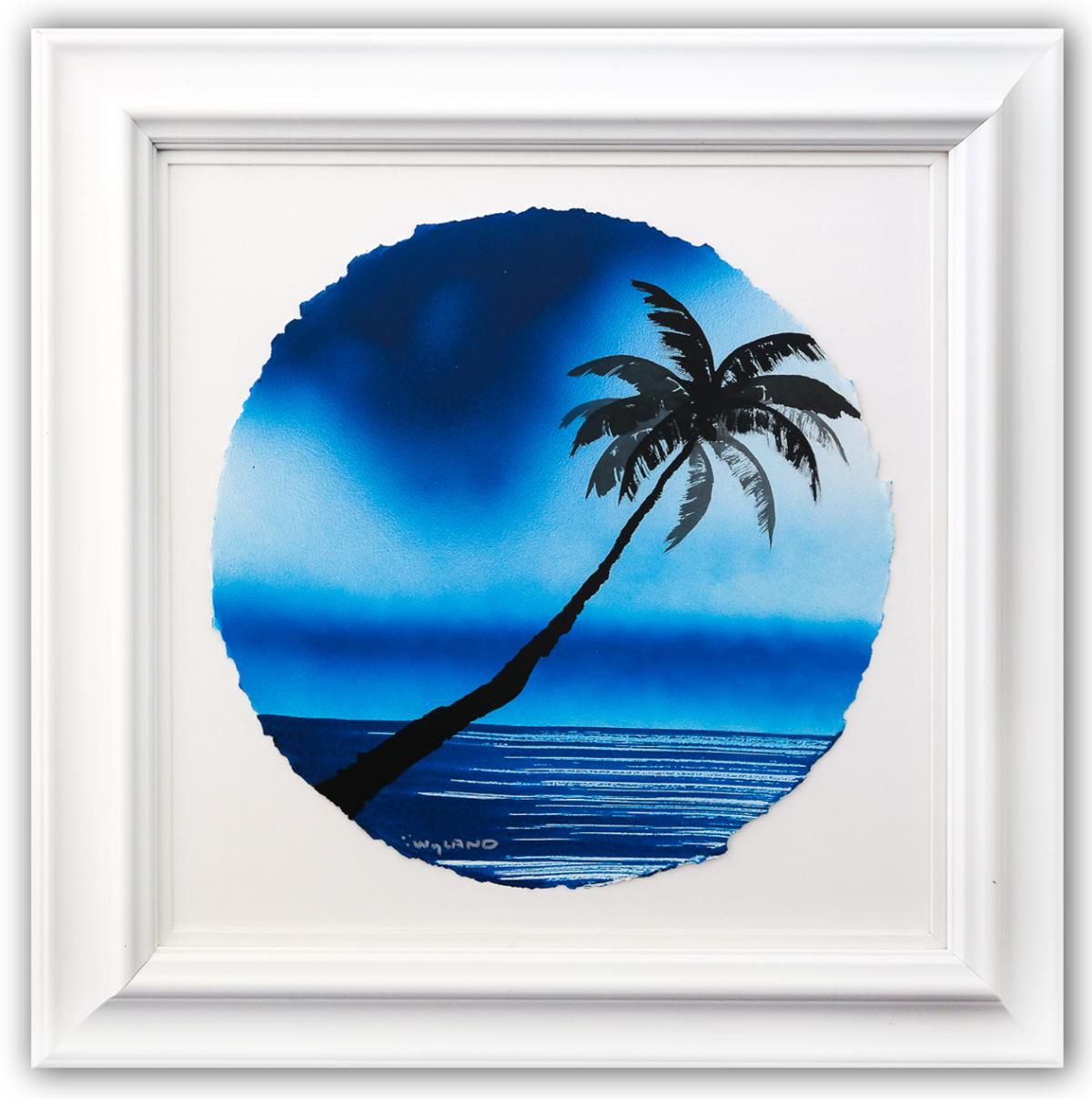 Wyland- Original Watercolor Painting on Deckle Edge Paper "Palm Trees"