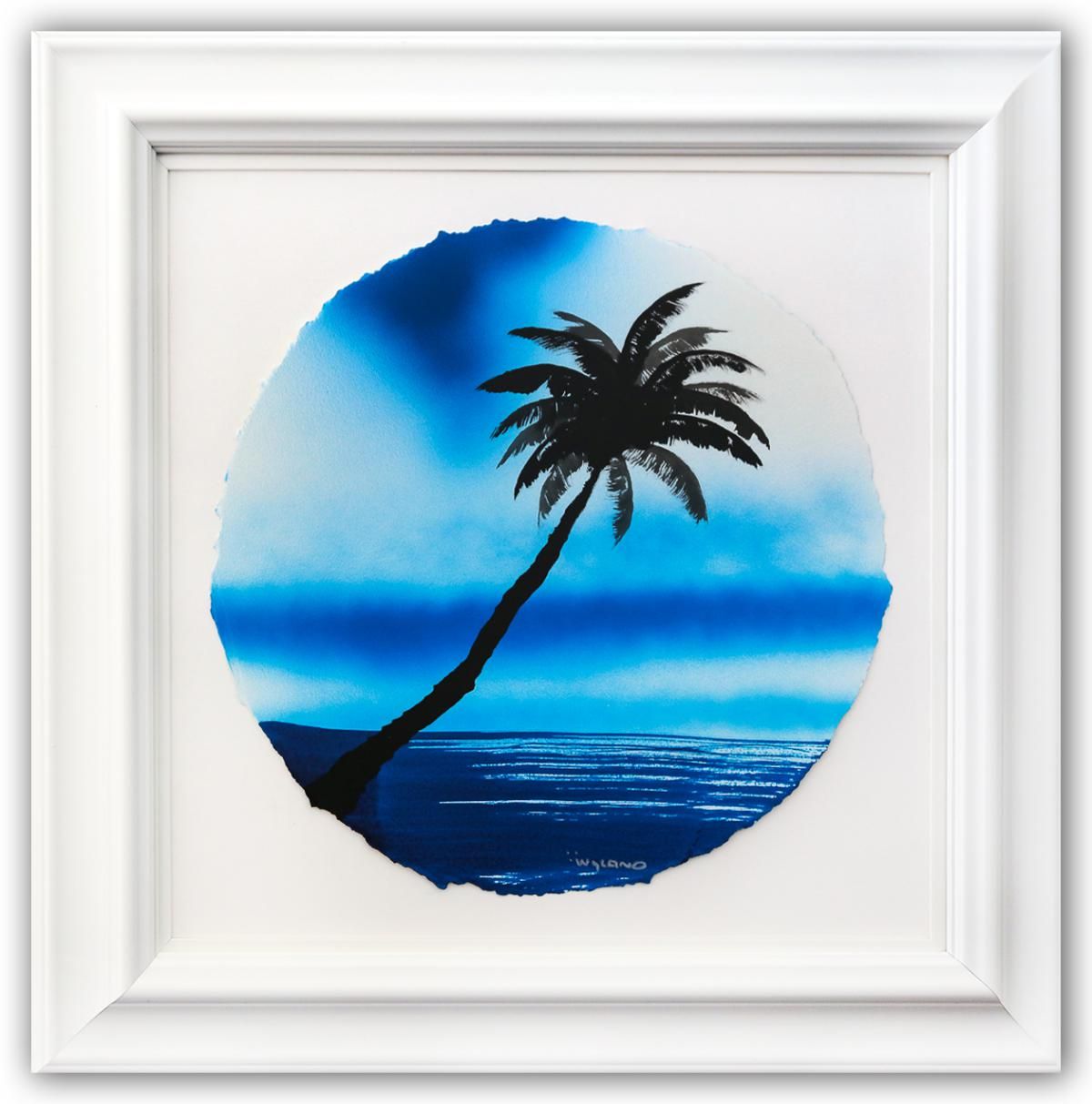 Wyland- Original Watercolor Painting on Deckle Edge Paper "Palm Tree"