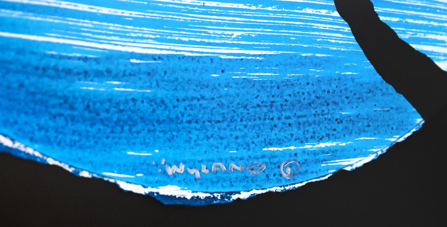 Wyland- Original Watercolor Painting on Deckle Edge Paper "Palm Tree"