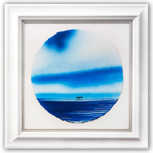 Wyland- Original Watercolor Painting on Deckle Edge Paper "Fluke"