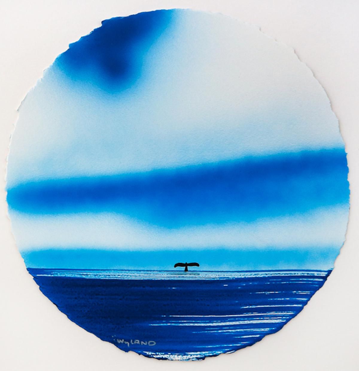 Wyland- Original Watercolor Painting on Deckle Edge Paper "Fluke"