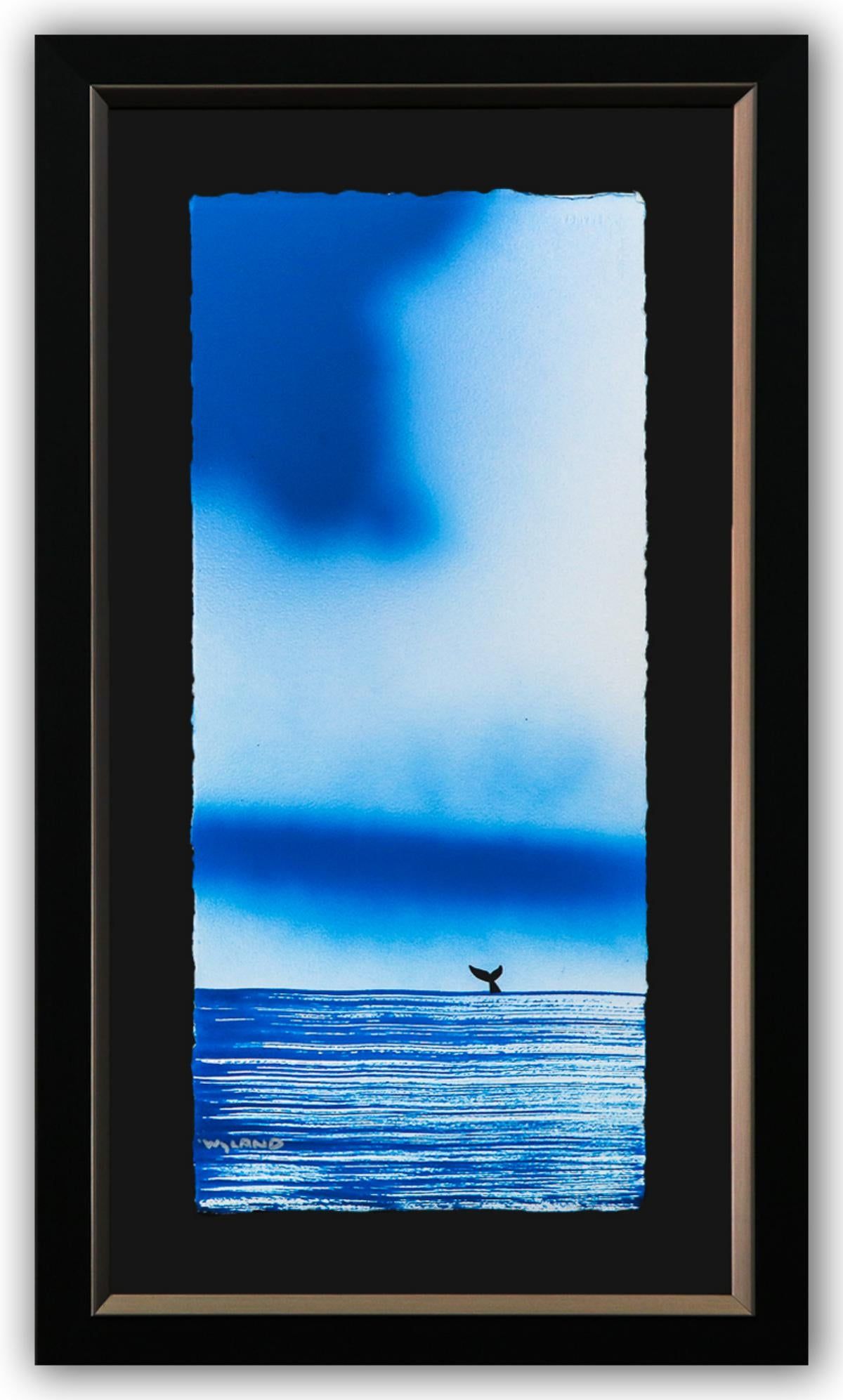 Wyland- Original Watercolor Painting on Deckle Edge Paper "Dolphin"