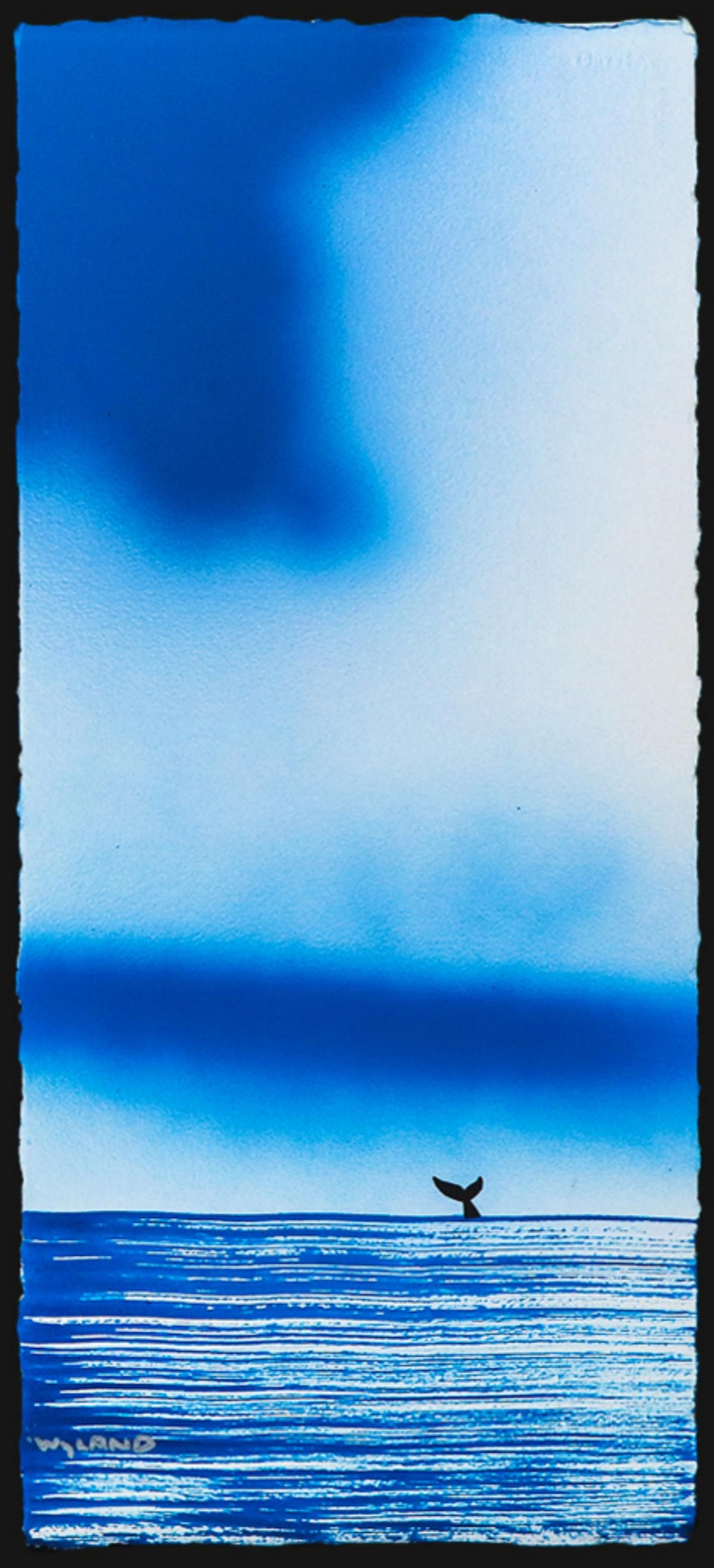 Wyland- Original Watercolor Painting on Deckle Edge Paper "Dolphin"