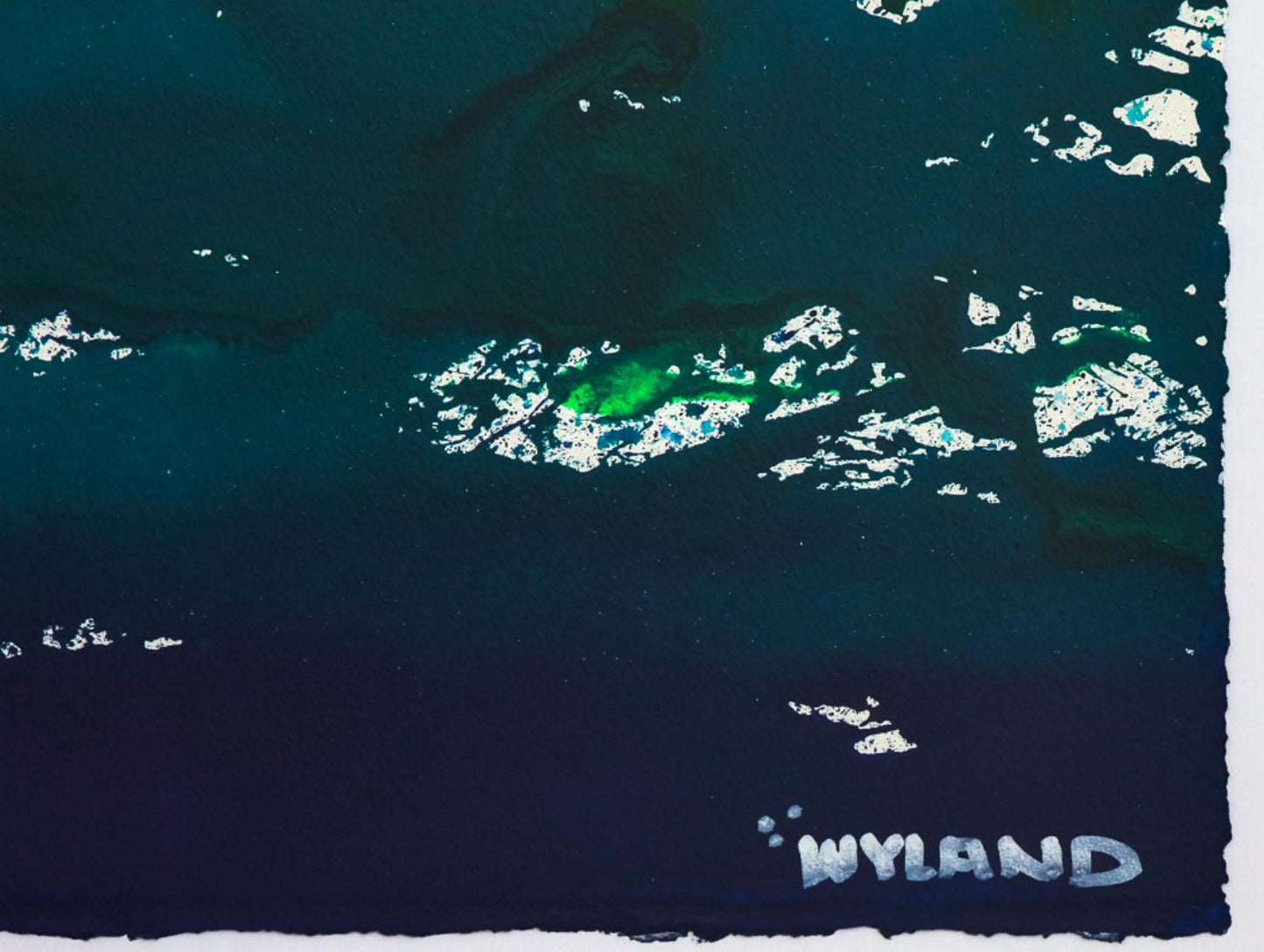 Wyland- Original Watercolor Painting on Deckle Edge Paper "Abstract"