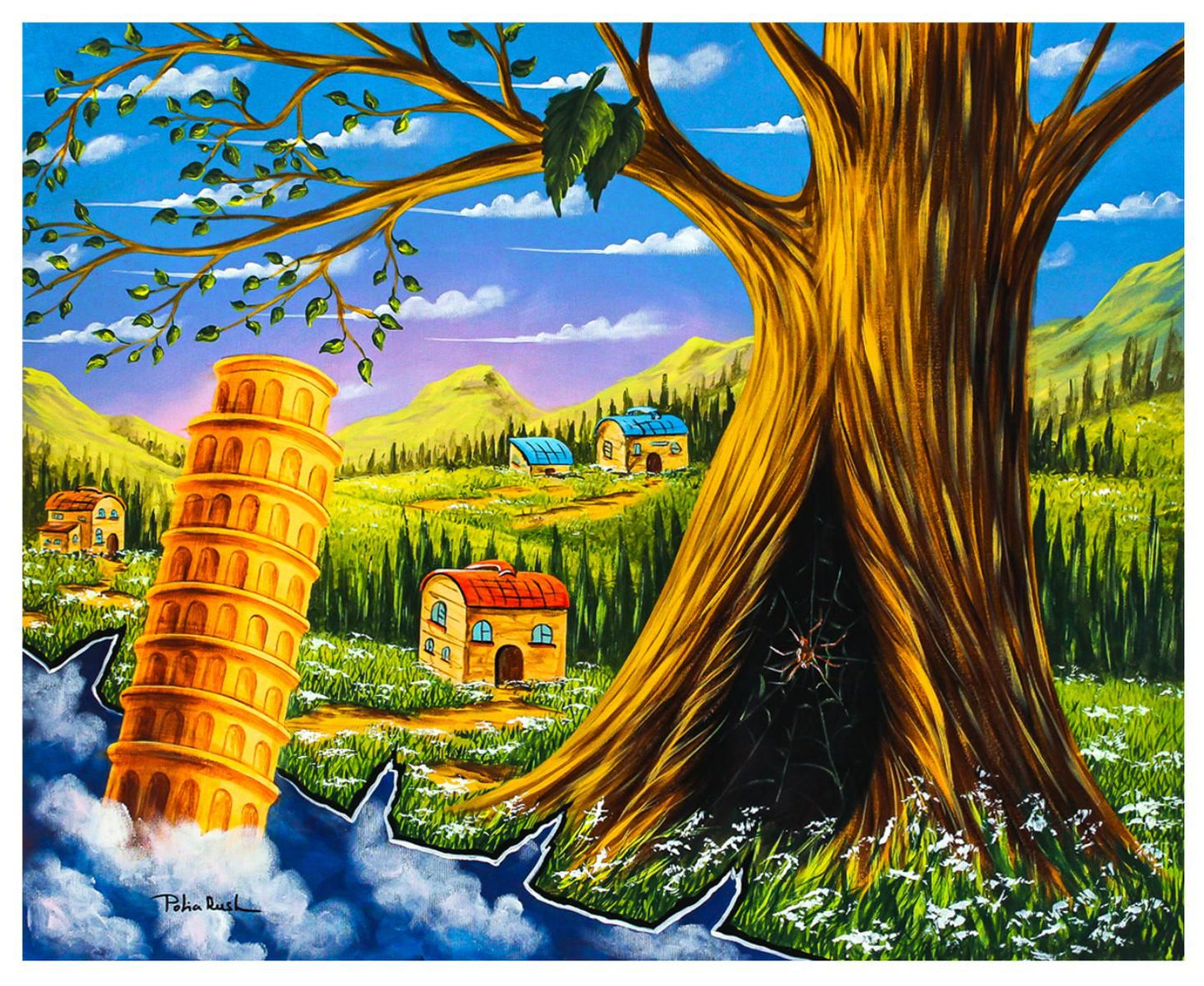 Eugene Poliarush- Original Oil on Canvas "Secret Entry"