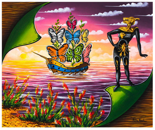 Eugene Poliarush- Original Oil on Canvas "The Island Guard"