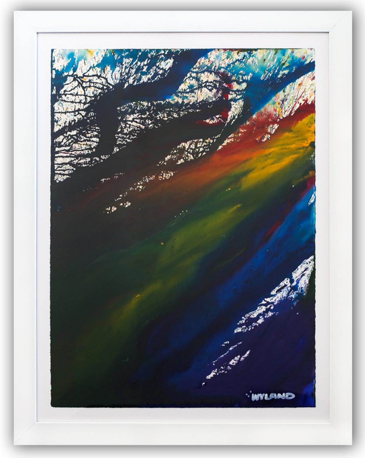 Wyland- Original Watercolor Painting on Deckle Edge Paper "Abstract"