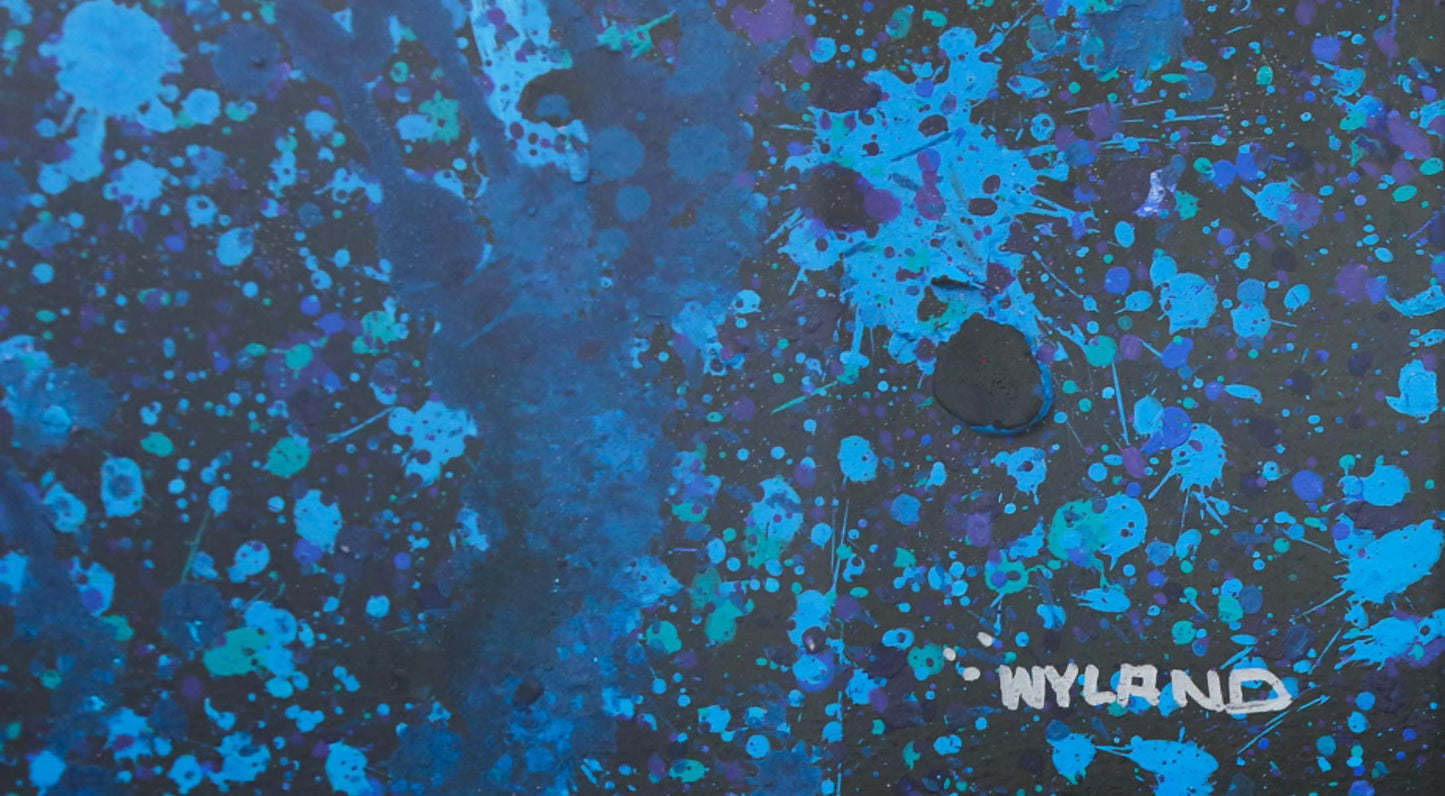 Wyland- Original Watercolor Painting on Deckle Edge Paper "Abstract Drip"