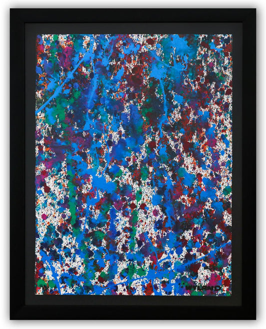 Wyland- Original Watercolor Painting on Deckle Edge Paper "Abstract Drip"