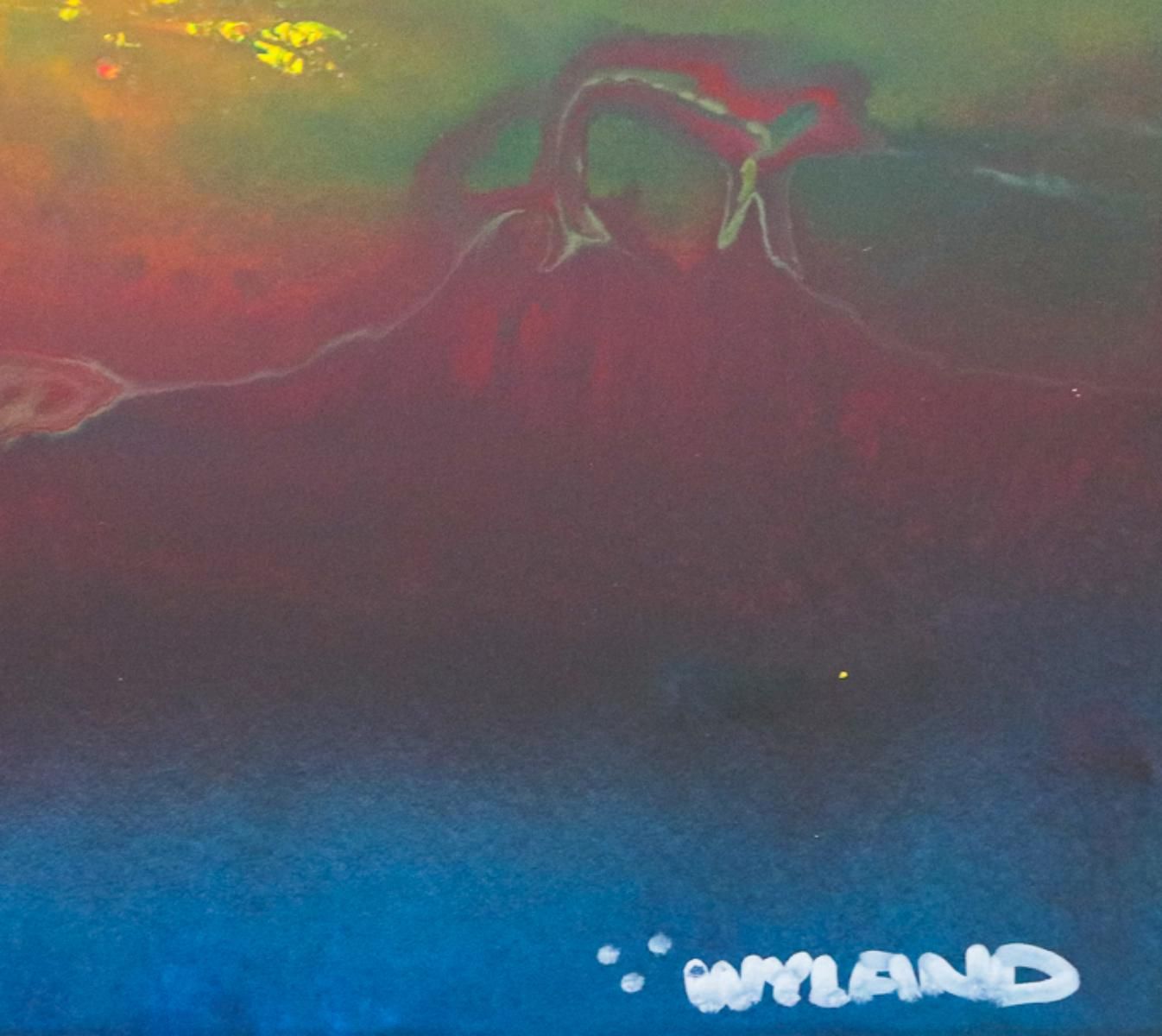 Wyland- Original Watercolor Painting on Deckle Edge Paper "Abstract"