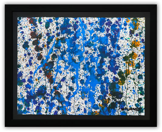 Wyland- Original Watercolor Painting on Deckle Edge Paper "Abstract Drip"