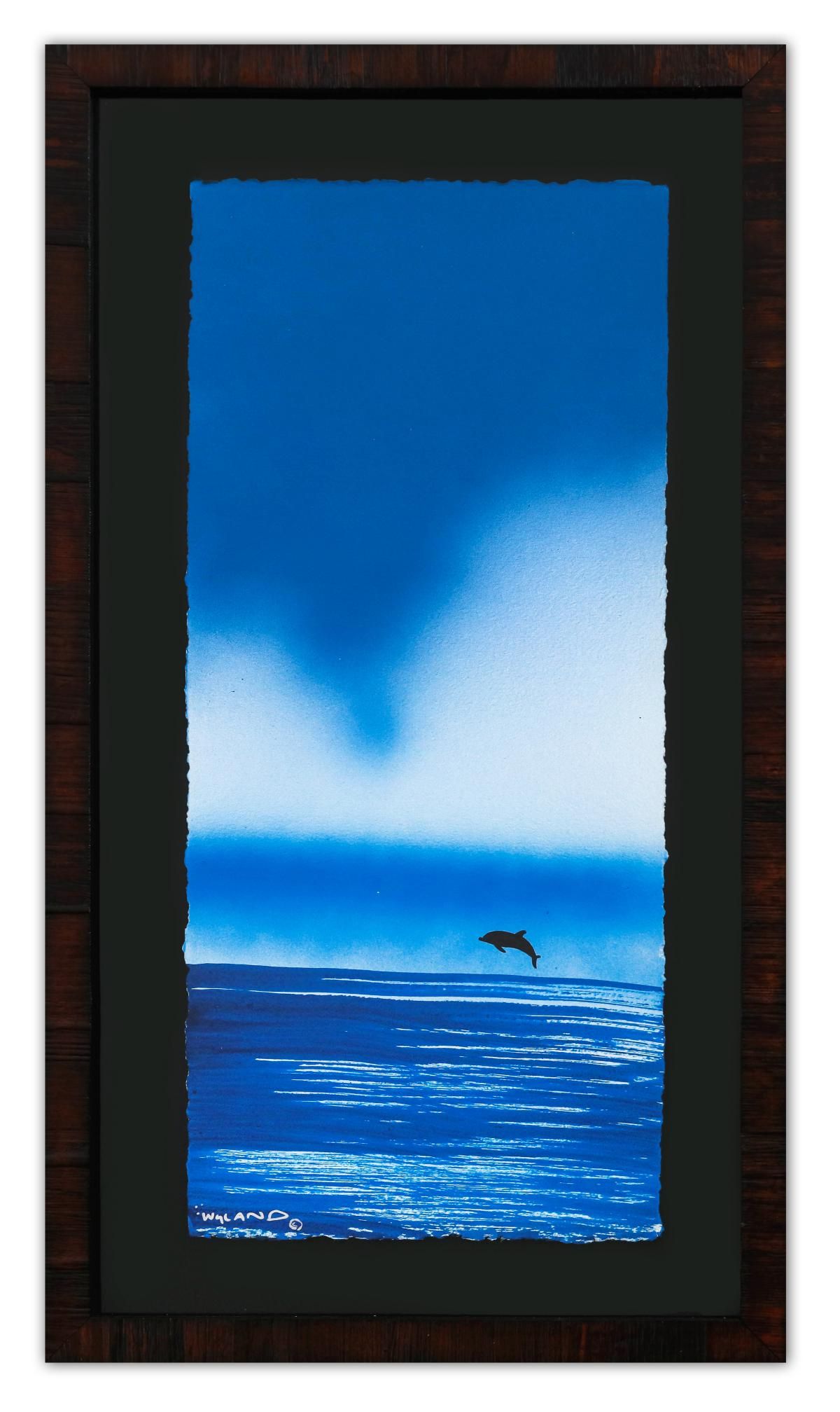 Wyland- Original Watercolor Painting on Deckle Edge Paper "Fluke"