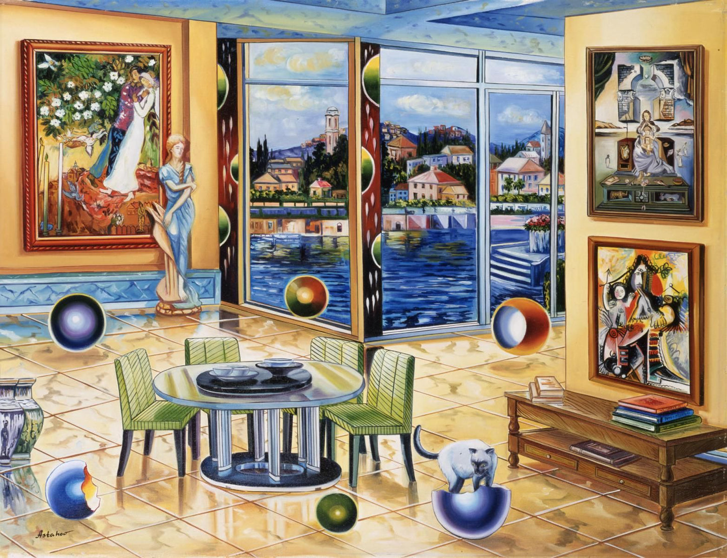 Alexander Astahov- Original Giclee on Canvas "The Historian"