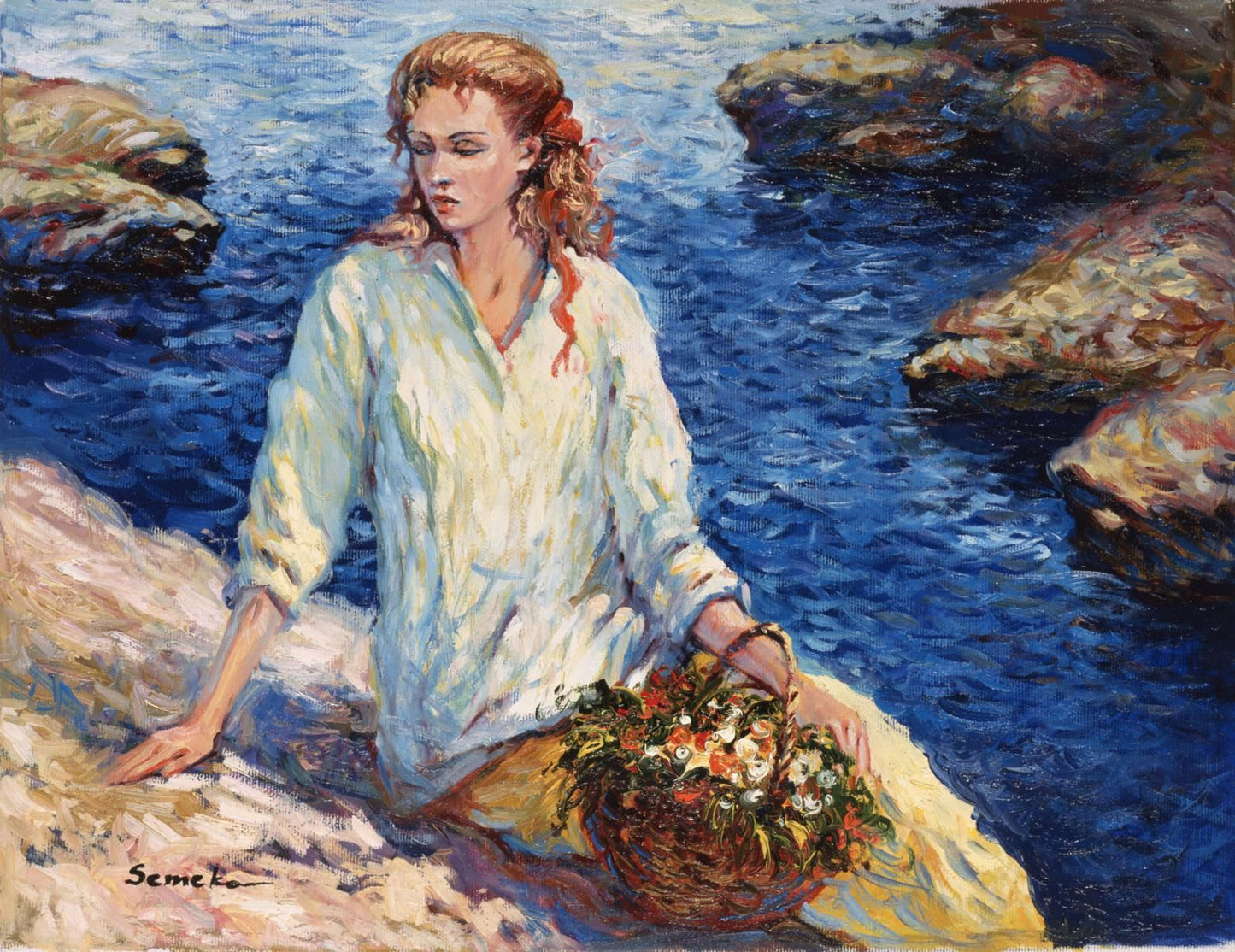 Igor Semeko- Original Giclee on Canvas "High Tide"