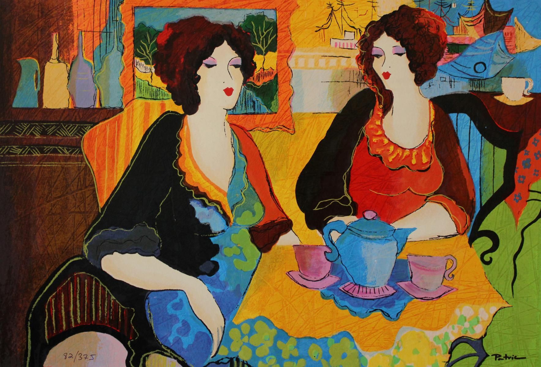 Patricia Govezensky- Original Serigraph on Canvas "Silence Beach"