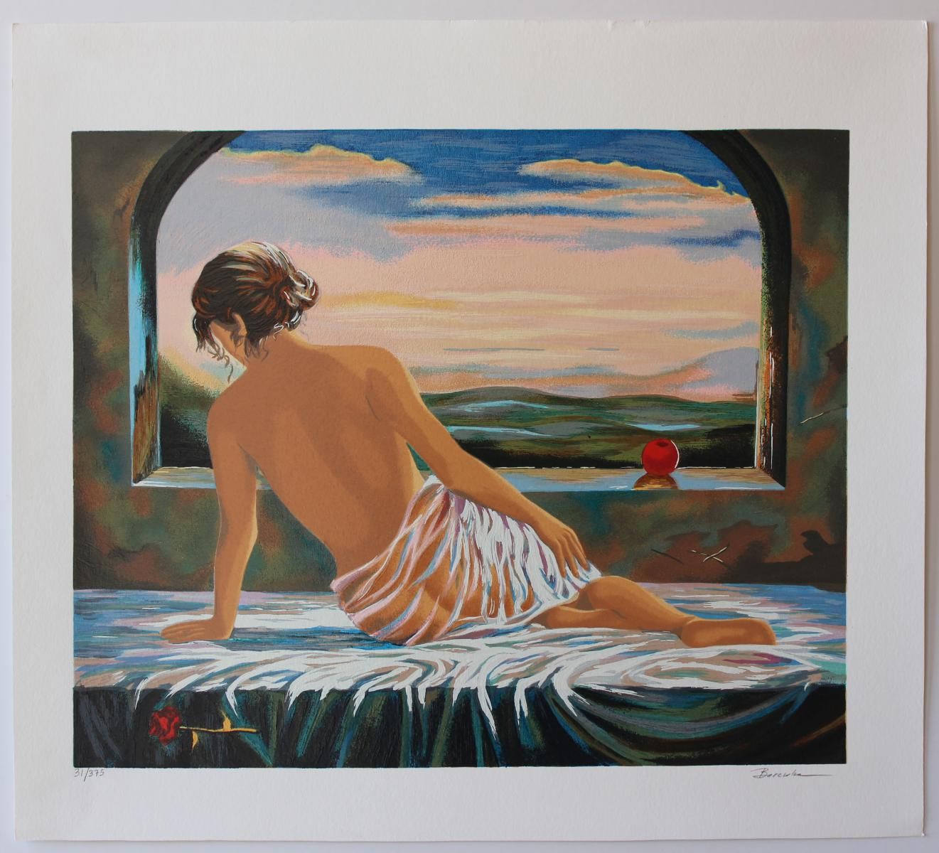 Alexander Borewko- Original Serigraph on Paper "Sweet Morning"