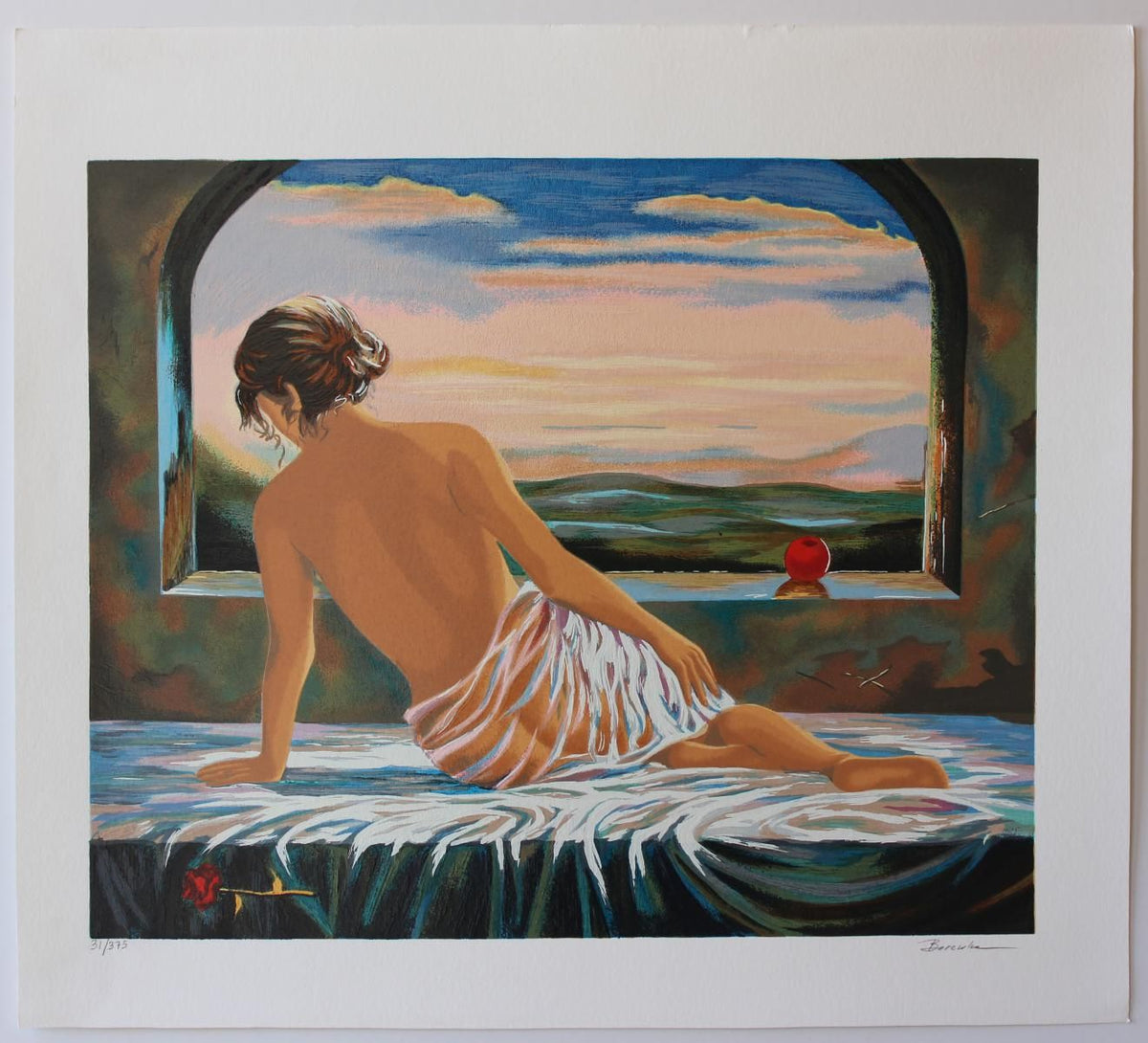 Alexander Borewko- Original Serigraph on Paper "Sweet Morning"